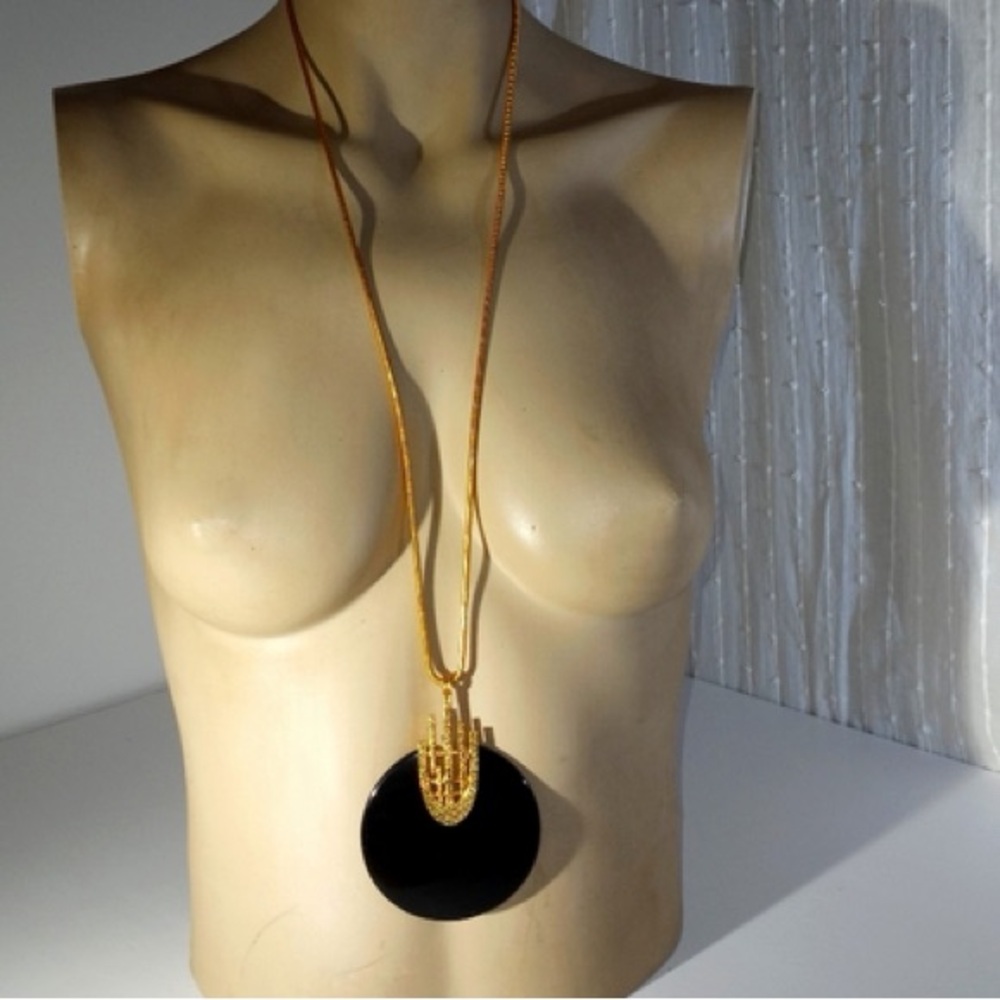 Alexis Bittar Silver and White deco Pendant Necklace - Picture 11 of 11